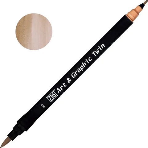 Pisak ZIG Art & Graphic Twin Kuretake - 070 Oatmeal