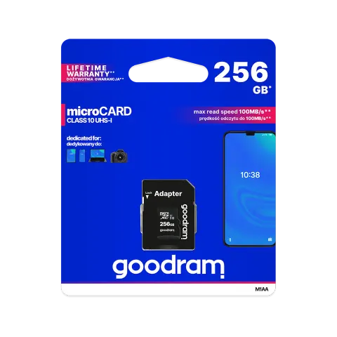 Karta pamięci microSD 256GB Goodram z adapterem