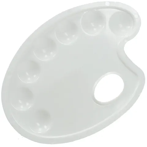 Paleta malarska owalna 16,5x23,5 plastikowa Leniar 91083
