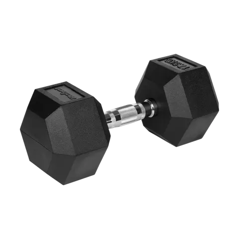 Hantel żeliwny gumowany HEX 17,5 kg Rebel Active