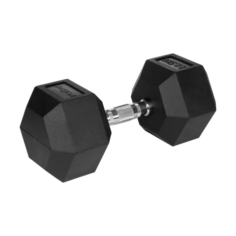 Hantel żeliwny gumowany HEX 22,5 kg Rebel Active