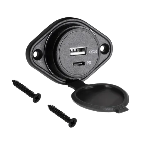Ładowarka samochodowa USB z funckją Quick Charge i Power Delivery