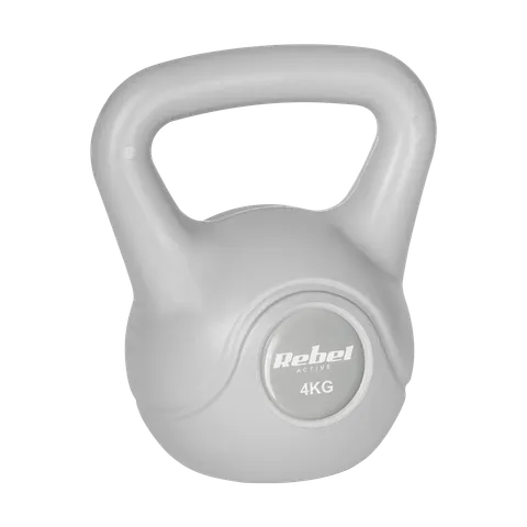 Kettlebell bitumiczny 4 kg szary Rebel Active