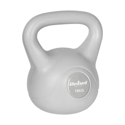 Kettlebell bitumiczny 18 kg szary Rebel Active