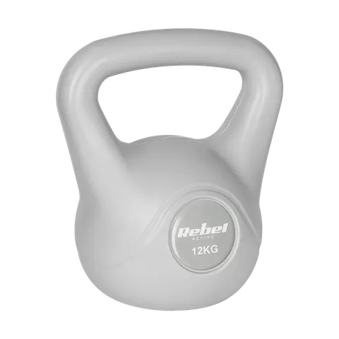 Kettlebell bitumiczny 12 kg szary Rebel Active