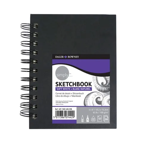 Sketchbook na spirali Daler-Rowney - 10.2 x 15.3 cm, 100 g, 80 ark.