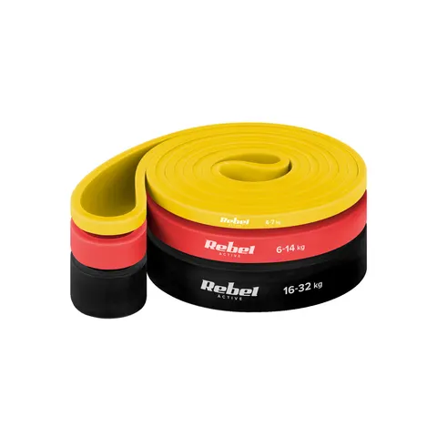 Zestaw 3 gum do ćwiczeń 4-32 kg Rebel Active