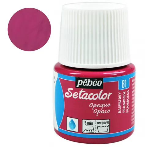 Farba do tkanin Setacolor Opaque Pebeo 45 ml - 81 Raspberry