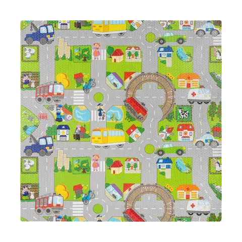 Mata z samochodami dla dzieci, puzzle 120 x 120 cm Rebel Baby