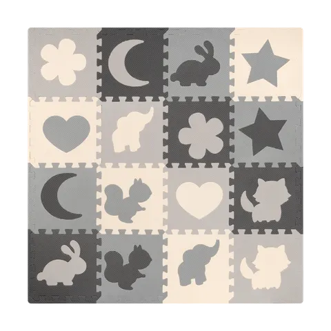 Mata edukacyjna dla dzieci, puzzle 150 x 150 cm z ramką