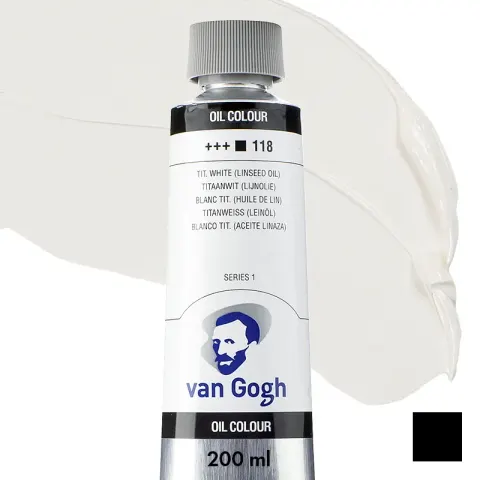 Farba olejna Van Gogh 200 ml - 118 S1 Titanium White (linseed oil)