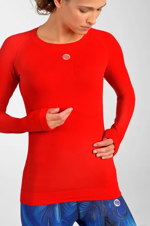 Oddychający longsleeve sportowy Ultra Red