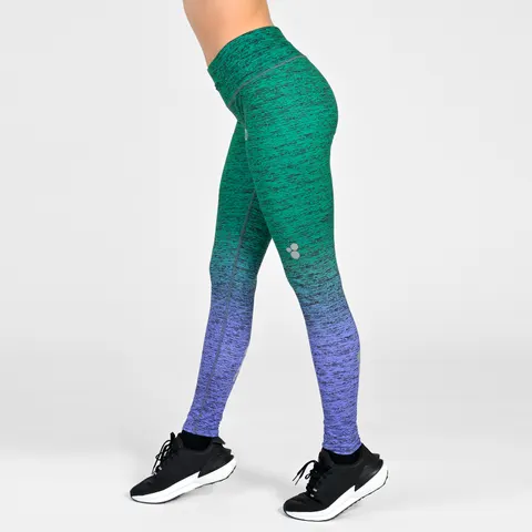 Legginsy regular z pasem Pro Melange Verde-Viola