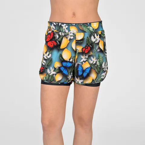 Spodenki sportowe z legginsami damskie Limone