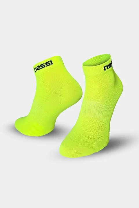 Bezszwowe skarpety oddychające do biegania RSK Neo Yellow