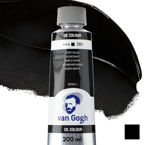 Farba olejna Van Gogh 200 ml - 701 S1 Ivory black