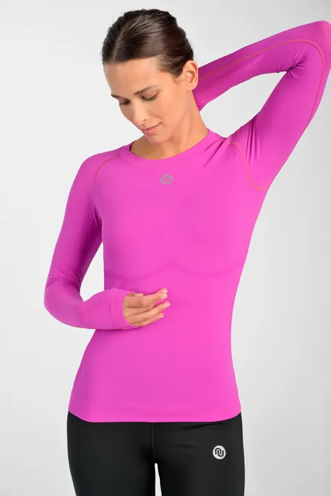 Oddychający longsleeve sportowy Ultra Fuchsia