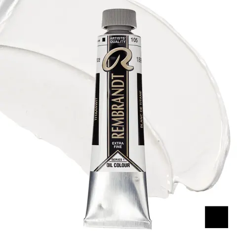 Farba olejna Rembrandt 40 ml - 105 S1 Titanium white (safflower oil)