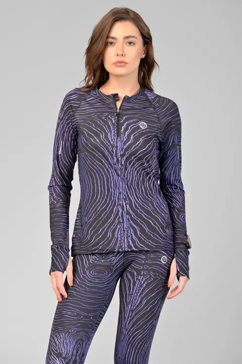 Bluza Zip Zebra Neon Berry
