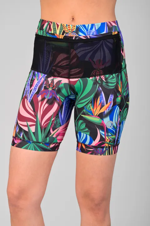 Krótkie legginsy ze zintegrowanym pasem biegowym Mosaic Candy