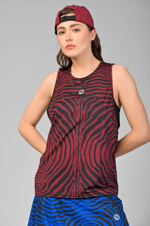 Koszulka bez rękawów damska Zebra Blush