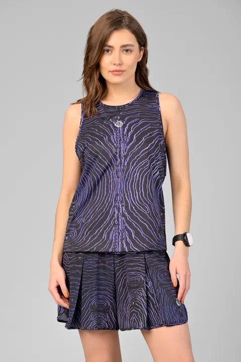 Koszulka bez rękawów damska Zebra Neon Berry