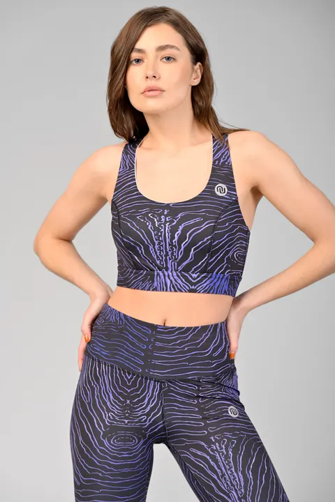 Top sportowy Zebra Neon Berry