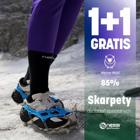 Bezszwowe Skarpety 85% Merino Long Black SML-90