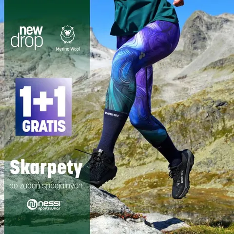 Bezszwowe Skarpety 85% Merino Long Navy SML-80
