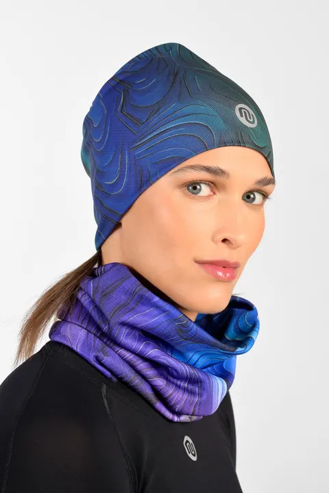 Dwustronna czapka smerfetka ocieplana Mystic Purple