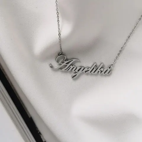 Naszyjnik imię, Angelika, srebrny S3V70530-67S