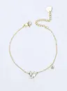 Bransoletka znak zodiaku Ryby, stal pozłacana S103870Z00