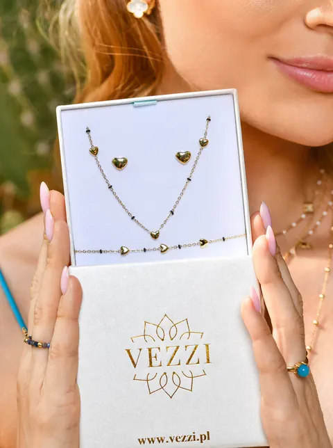 Zestaw Biżuterii Sparkling Hearts