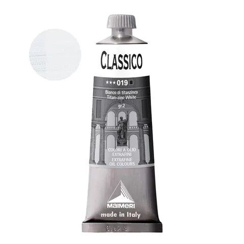 Farba olejna Maimeri Classico 60 ml - 019 Titan-zinc White