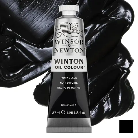 Farba olejna Winsor & Newton Winton 37 ml - 331 Ivory Black
