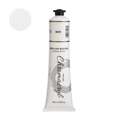 Farba akrylowa Chromacryl 75 ml - White