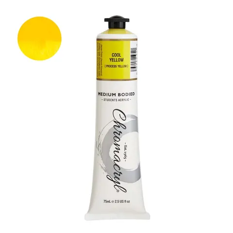 Farba akrylowa Chromacryl 75 ml - Cool Yellow