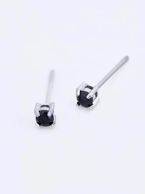 Kolczyki malutki, czarny kryształek, (0,3cm), stal S206914S01