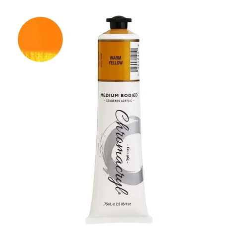 Farba akrylowa Chromacryl 75 ml - Warm Yellow