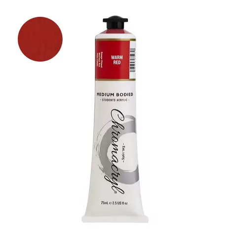 Farba akrylowa Chromacryl 75 ml - Warm Red