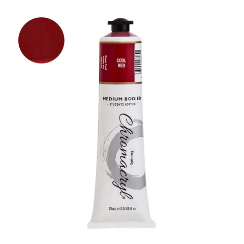 Farba akrylowa Chromacryl 75 ml - Cool Red