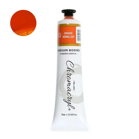 Farba akrylowa Chromacryl 75 ml - Orange Vermilion