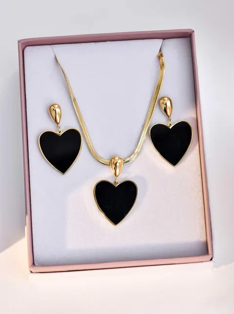 Zestaw Biżuterii Allure Black Heart