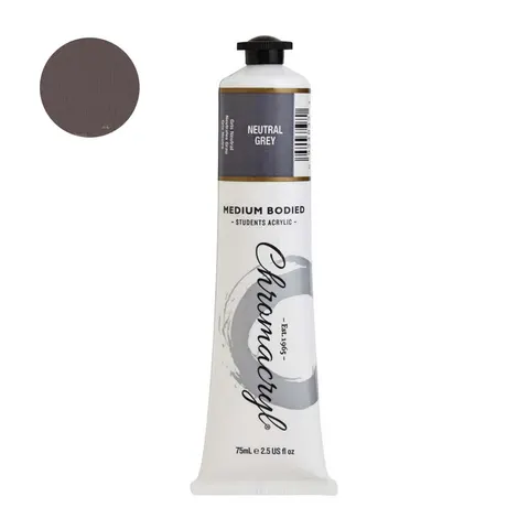 Farba akrylowa Chromacryl 75 ml - Neutral Grey