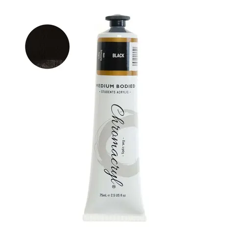 Farba akrylowa Chromacryl 75 ml - Black
