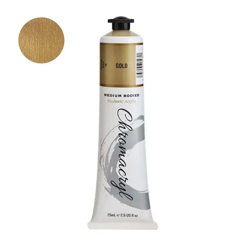 Farba akrylowa Chromacryl 75 ml - Gold