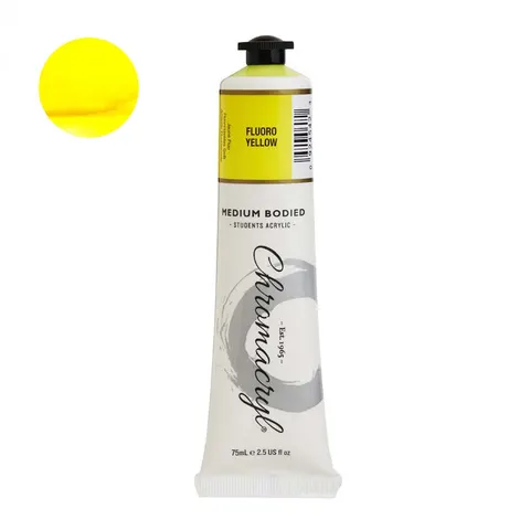 Farba akrylowa Chromacryl 75 ml - Fluoro Yellow