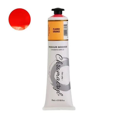 Farba akrylowa Chromacryl 75 ml - Fluoro Orange
