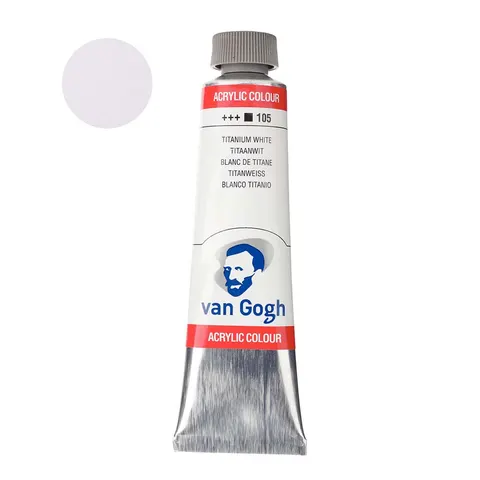 Farba akrylowa Van Gogh 40ml - 105 Titanium white