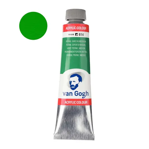 Farba akrylowa Van Gogh 40ml - 614 Permanent green medium